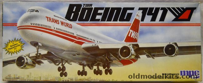 MPC 1/144 Boeing 747 Jumbo Jet TWA, 1-4753 plastic model kit